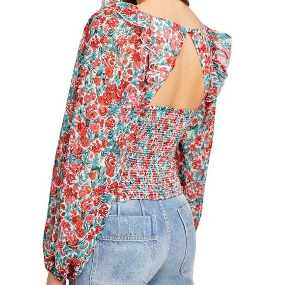 Free people mabel printed blouse